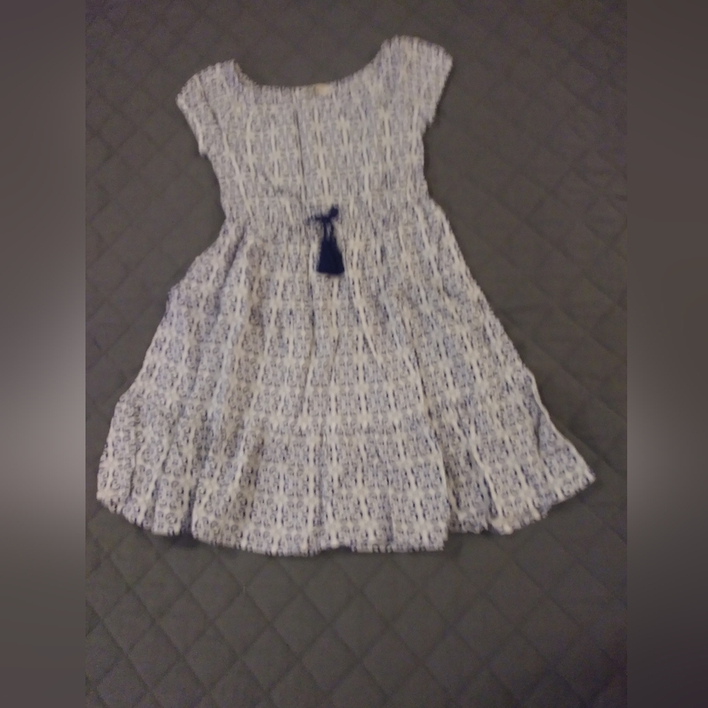 Adorable Blue and White Kids Dress
